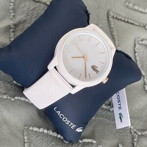 Lacoste White and Gold Watch